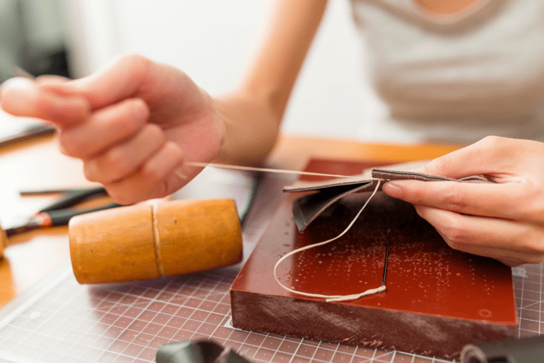 Leather sewing handbag manufacturer megatama group