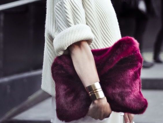 Fuzzy bag is back in the fall trend?
